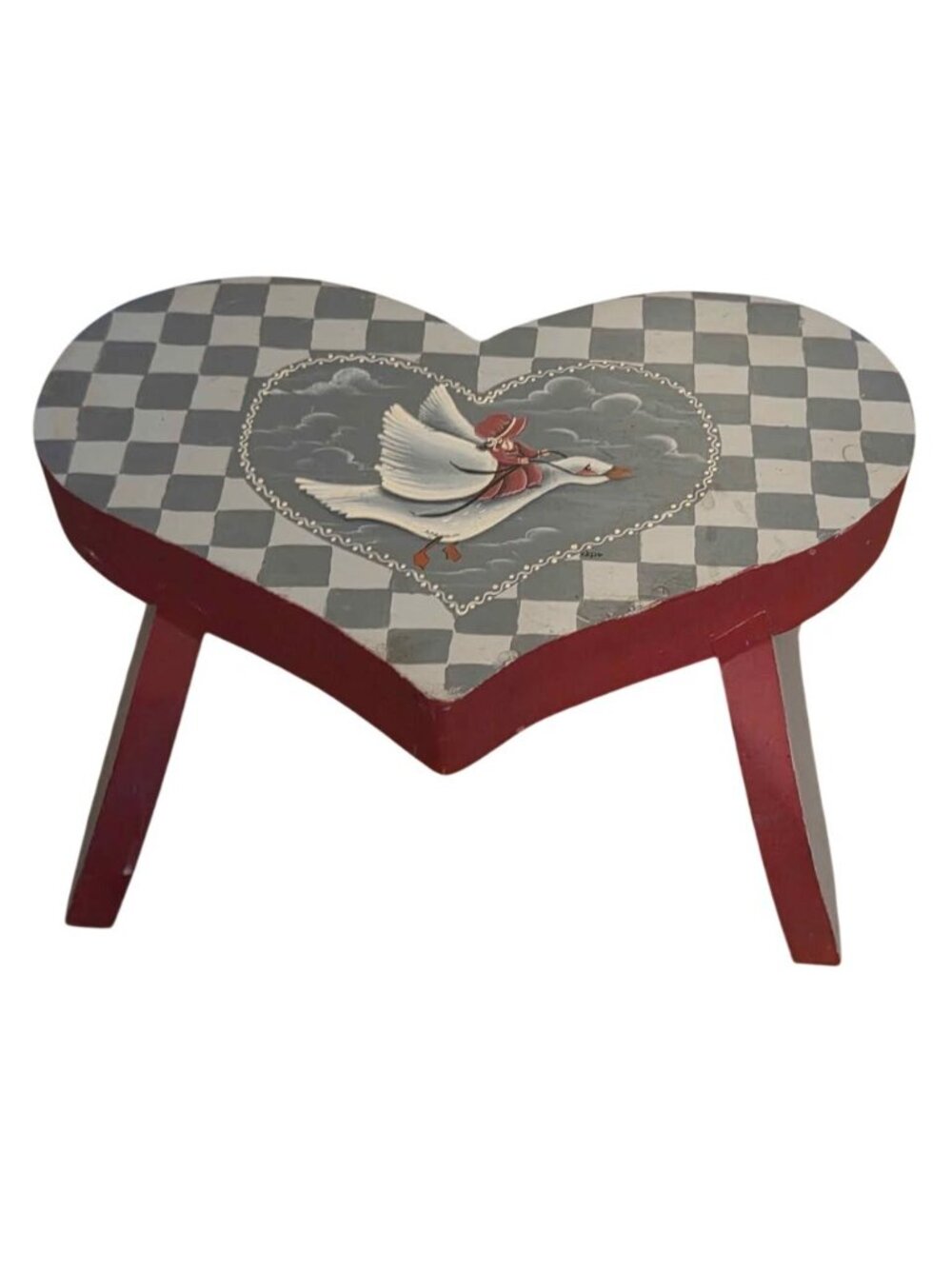 Mother Goose Heart Shaped Stool